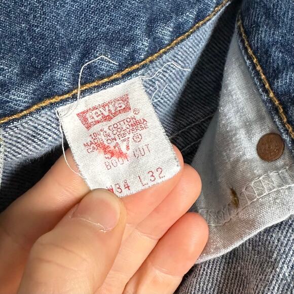 Vintage Levis 517 Jeans Bootcut Flared Fit Medium Wash Denim 100% Cotton 90s - Picture 6 of 6